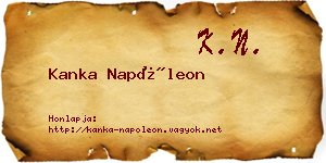 Kanka Napóleon névjegykártya